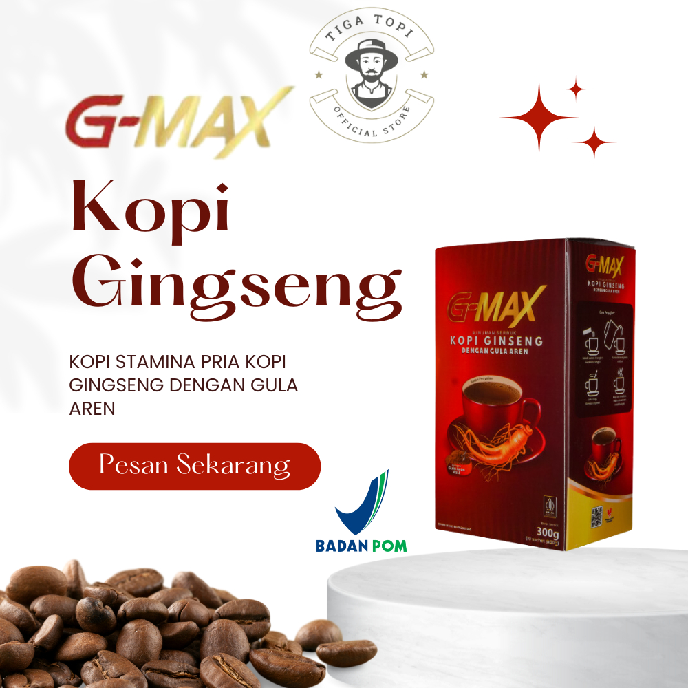 

Kopi G-Max – dengan tambahan gingseng unruk menambah Stamina Pria Lelaki