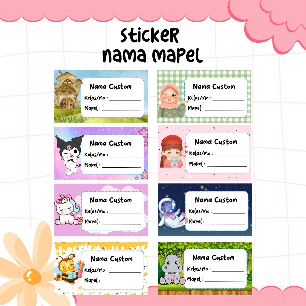 

Sticker Nama Mapel/ Sticker Nama Lucu