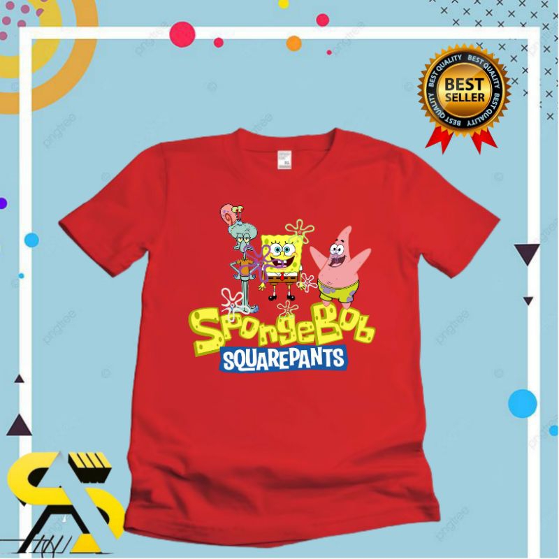 BAJU ANAK KAOS ANAK SPONGEBOB