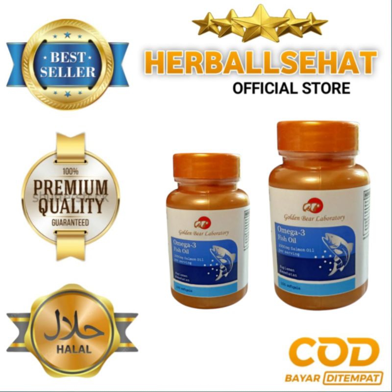 GOLDEN BEAR SALMON OMEGA 3 ORIGINAL RESMI BPOM HALAL