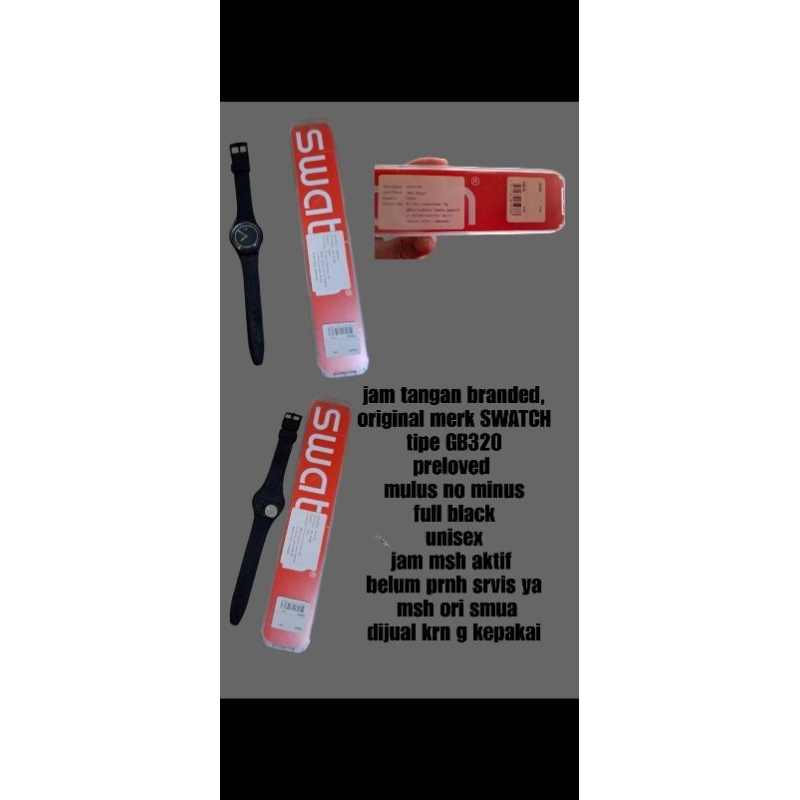 jam tangan brand swatch original preloved