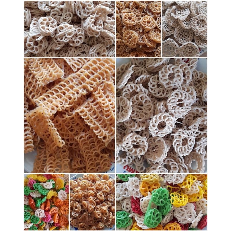 

Krupuk mawar krecek mentah kemasan 500 gram