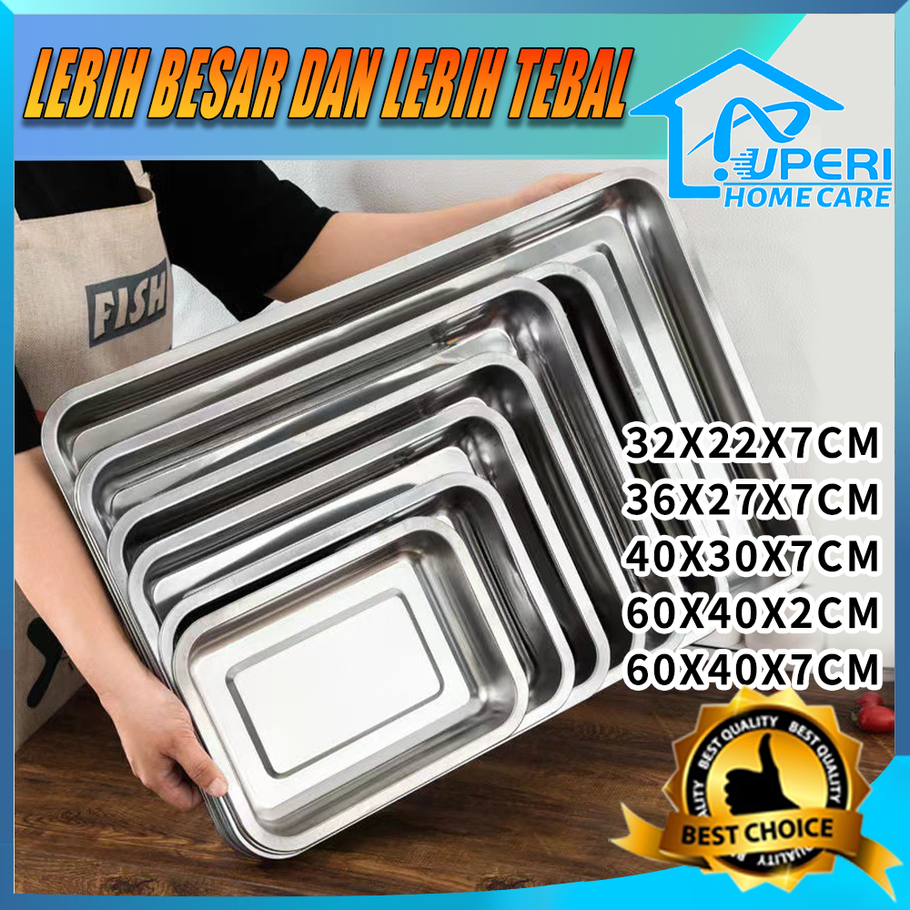 Nampan Stainless Persegi/ Baking Tray / Baki Stainless Prasmanan/BAKING TRAY /nampan baki stainless/
