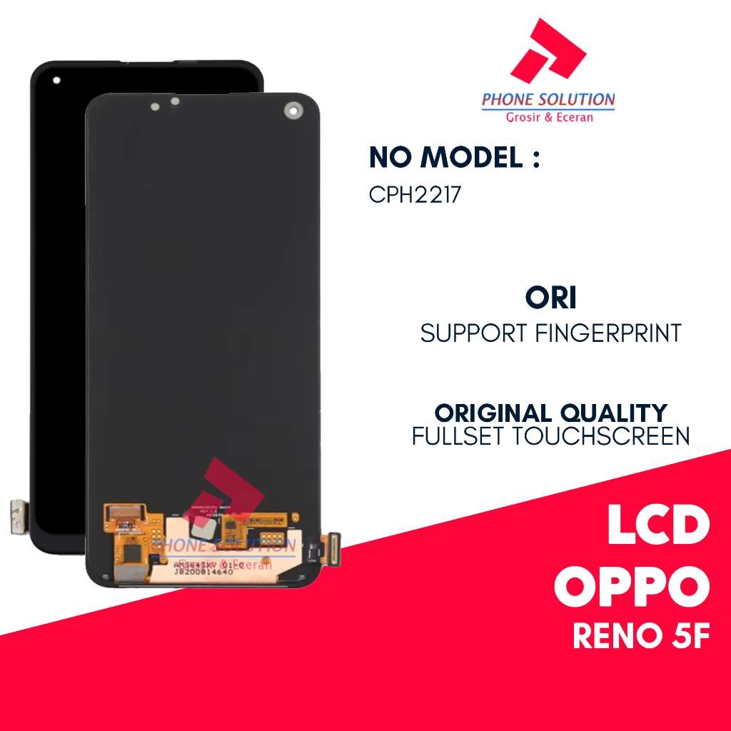 LCD Oppo Reno 5F - Fingerprint Fullset Touchscreen Original 100%  - Garansi 1 Bulan
