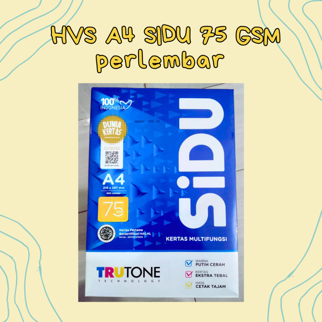 

Kertas HVS A4 75 GSM Sinar Dunia (SIDU)