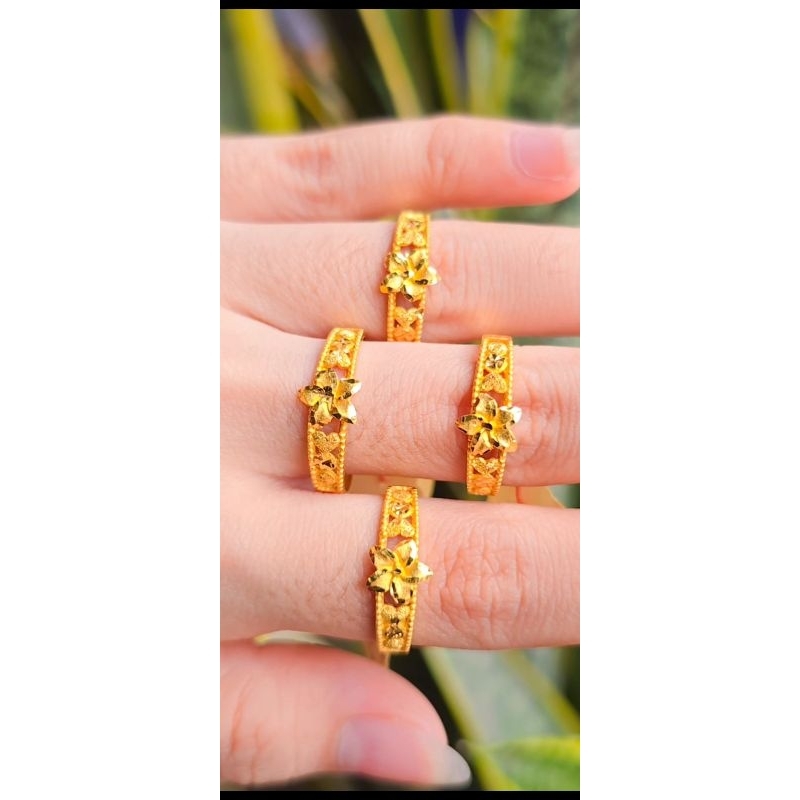 cincin rose emas murni 99