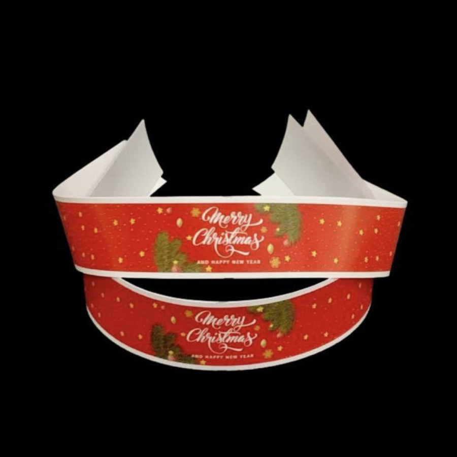 

(25 Pcs)Paper Belt Merry Christmas 3x50 Cm Sabuk Natal Toples Kue Kering Sleeve Toples X Mas