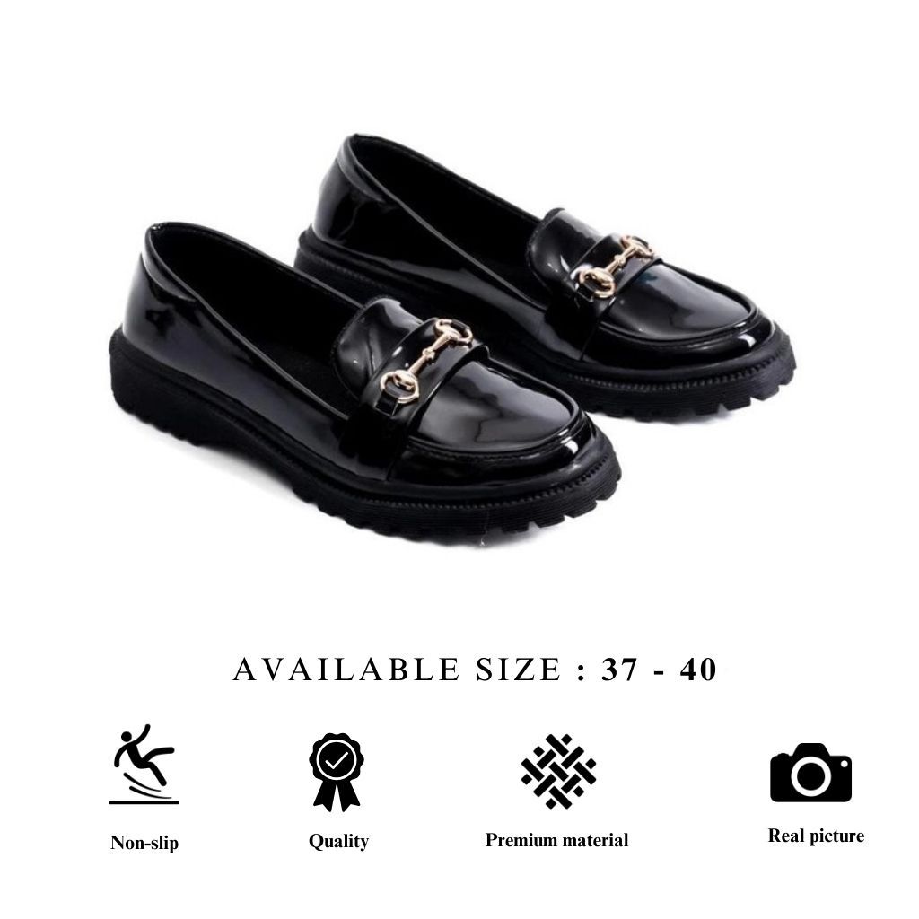 Sepatu docmart wanita - Sepatu Loafers - Docmart Oxford Shoes - OOTD Kekinian