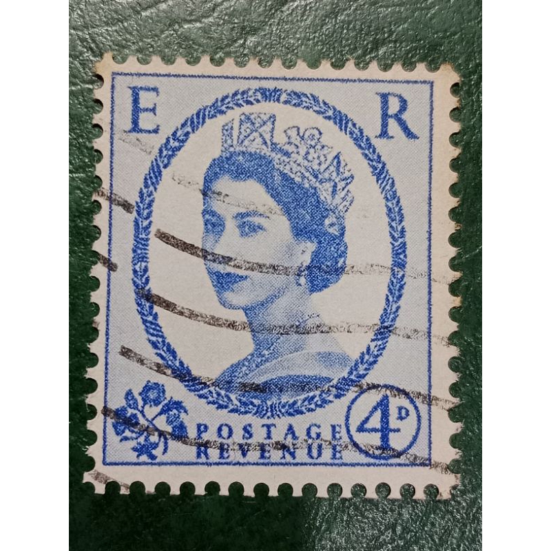 

Prangko British 4 Penny Queen Elizabeth II Tahun 1955-1957 USED