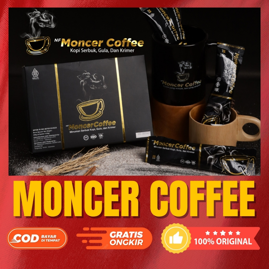 

MONCEER Coffee Original Kopi Kuat Pria Tahan Lama Penambah Stamina Aman BPOM Tanpa Efek Samping
