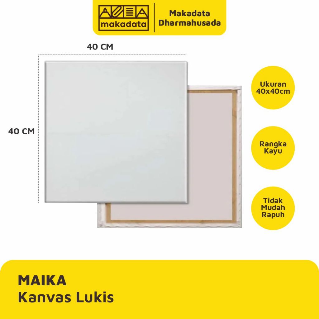 

CANVAS | KANVAS LUKIS POLOS PUTIH MAIKA UKURAN 40X40CM (1 PCS)