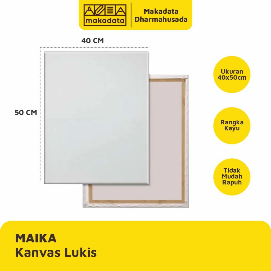 

CANVAS | KANVAS LUKIS POLOS PUTIH MAIKA UKURAN 40X50CM (1 PCS)