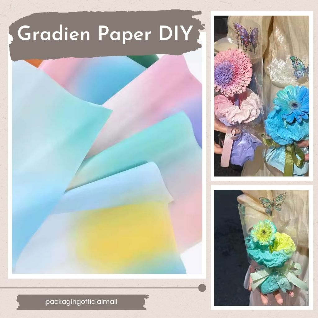 

GRADIEN PAPER DIY / CELLOPHANE / FLORIST PAPER / KERTAS BUKET BUNGA / WRAPPING WRAPPER