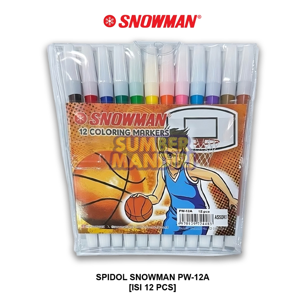 

Spidol Warna Kecil SNOWMAN PW-12A 12 Warna Colouring Pen