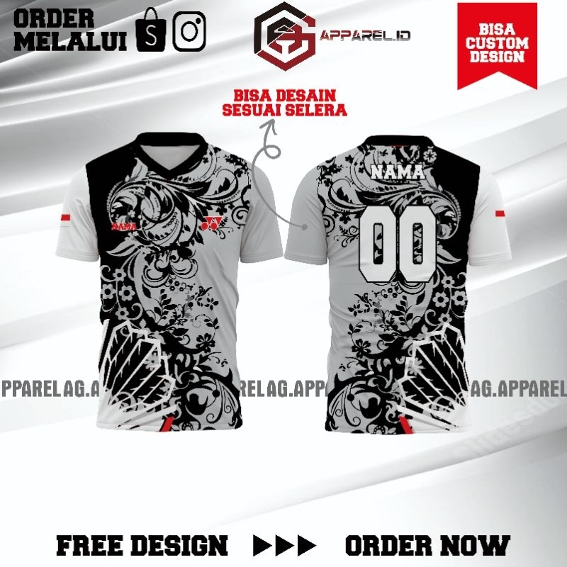 Jersey Badminton Custom Full Printing
