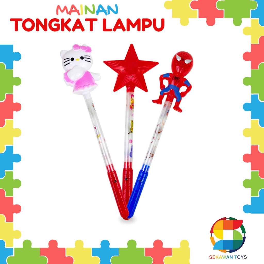 Mainan Tongkat Lampu/ Mainan Tongkat Peri Lampu/ Mainan Tongkat Lampu Karakter LED