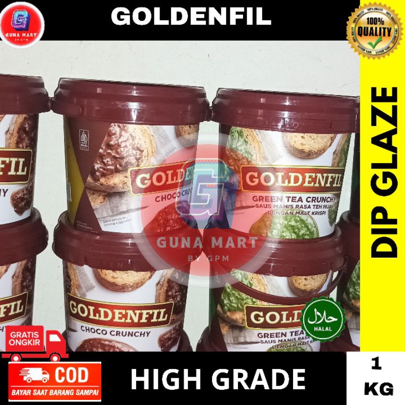 

Goldenfil Dark Choco Crunchy 1kg / Selai Coklat Matcha Hazelnut dll - Hazelnut Crunch