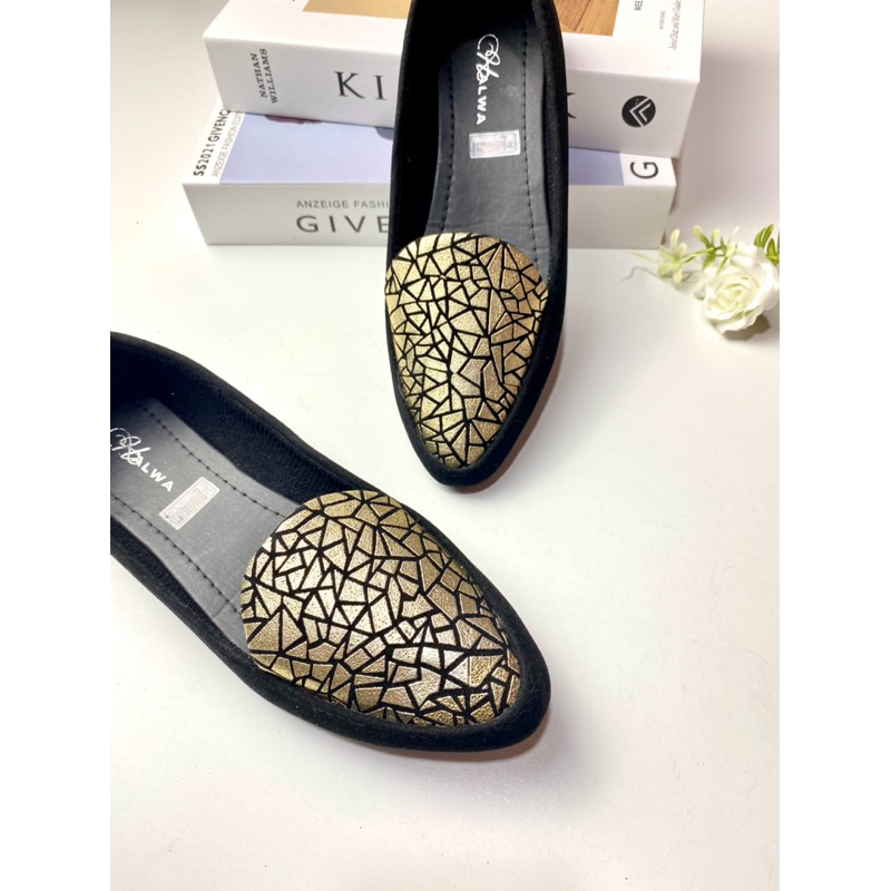 Flatshoes Wanita sepatu wanita terbaru flatshoes kekinian sepatu balet wanita kerja hitam Bata Emas
