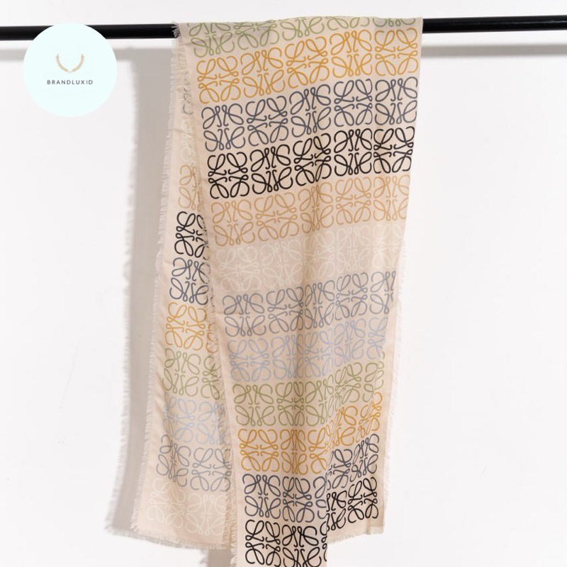 Loewe Anagram wool silk and cashmere scarf
