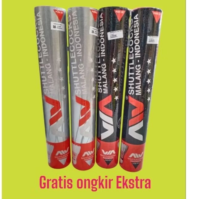 Shuttlecock / Bola Badminton / Bola Raket AW hitam dan AW Silver (014)