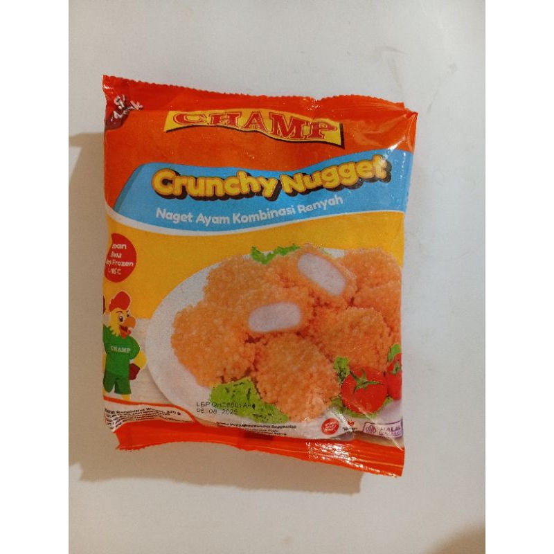 

Champ Nugget Chicken crispy crumbs 255 gr/ champ nugget ayam crispy 225 gr