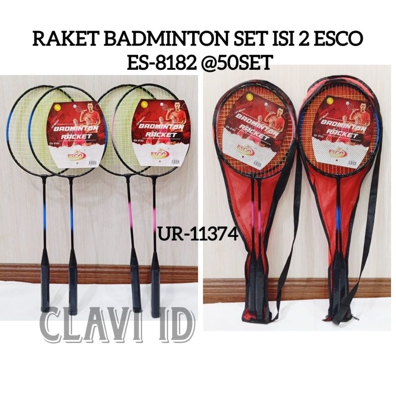 RAKET BADMINTON/RAKET BULU TANGKIS ISI 2 FREE BAG