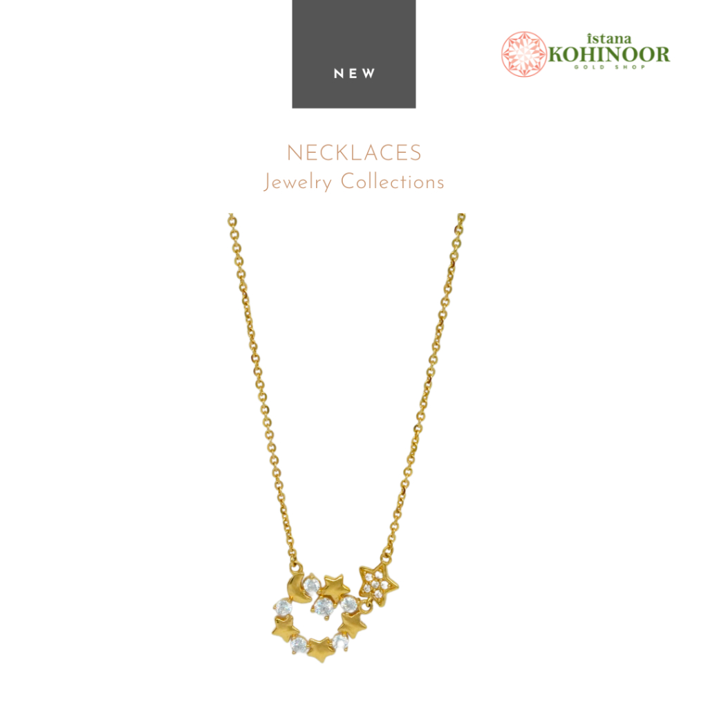 KOHINOOR KALUNG VARIASI BINTANG PENDANTS YELLOW GOLD EMAS 16K