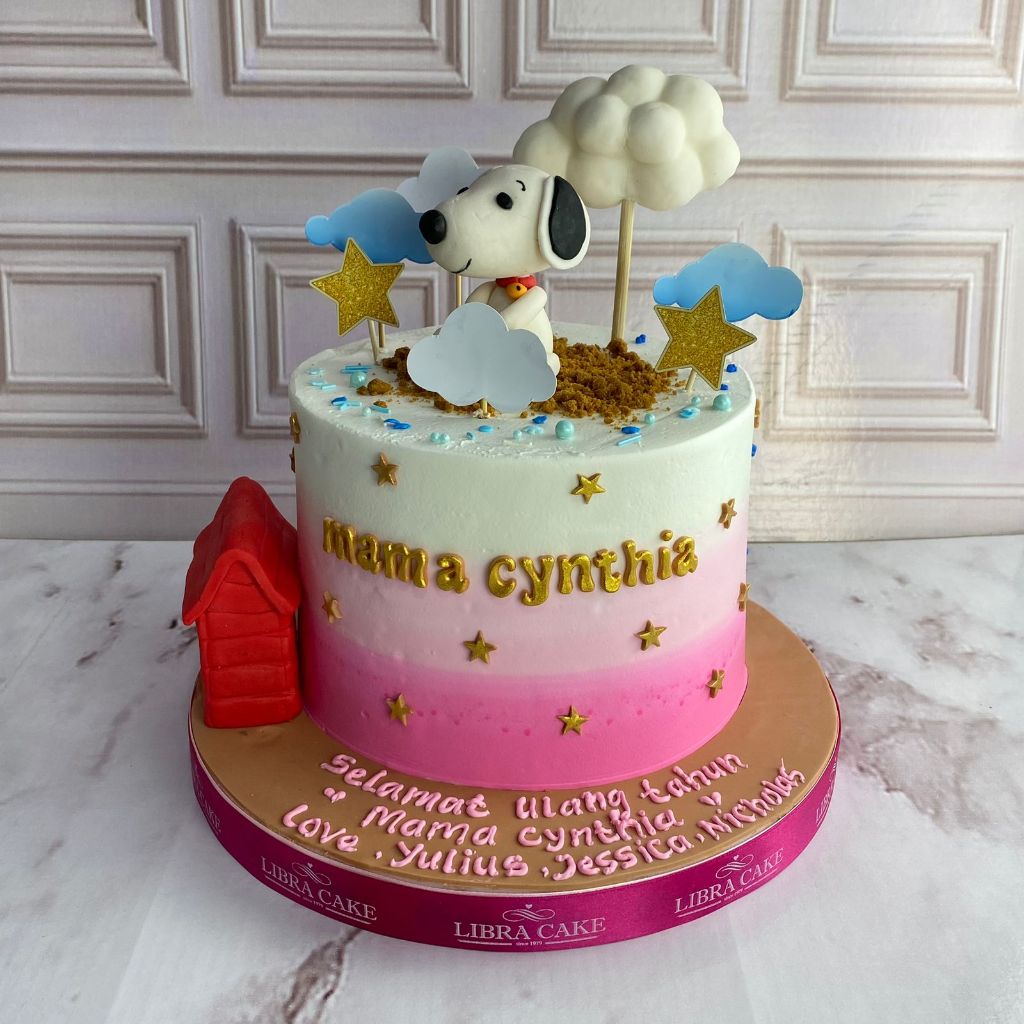 

Kue Ulang Tahun/kue Ultah tema Snoopy/Kue Birthday