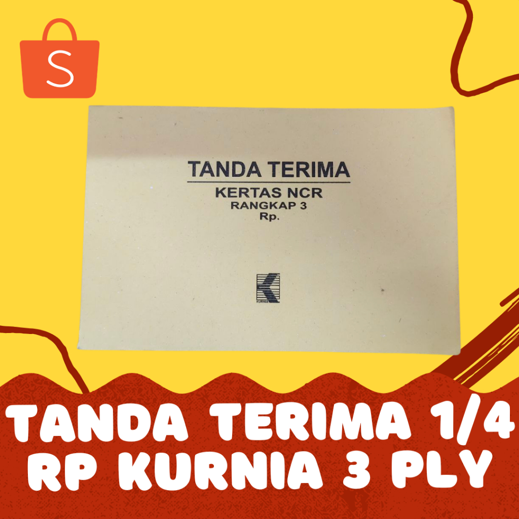 

Tanda Terima Rp 1/4 Folio Kurnia 3 ply