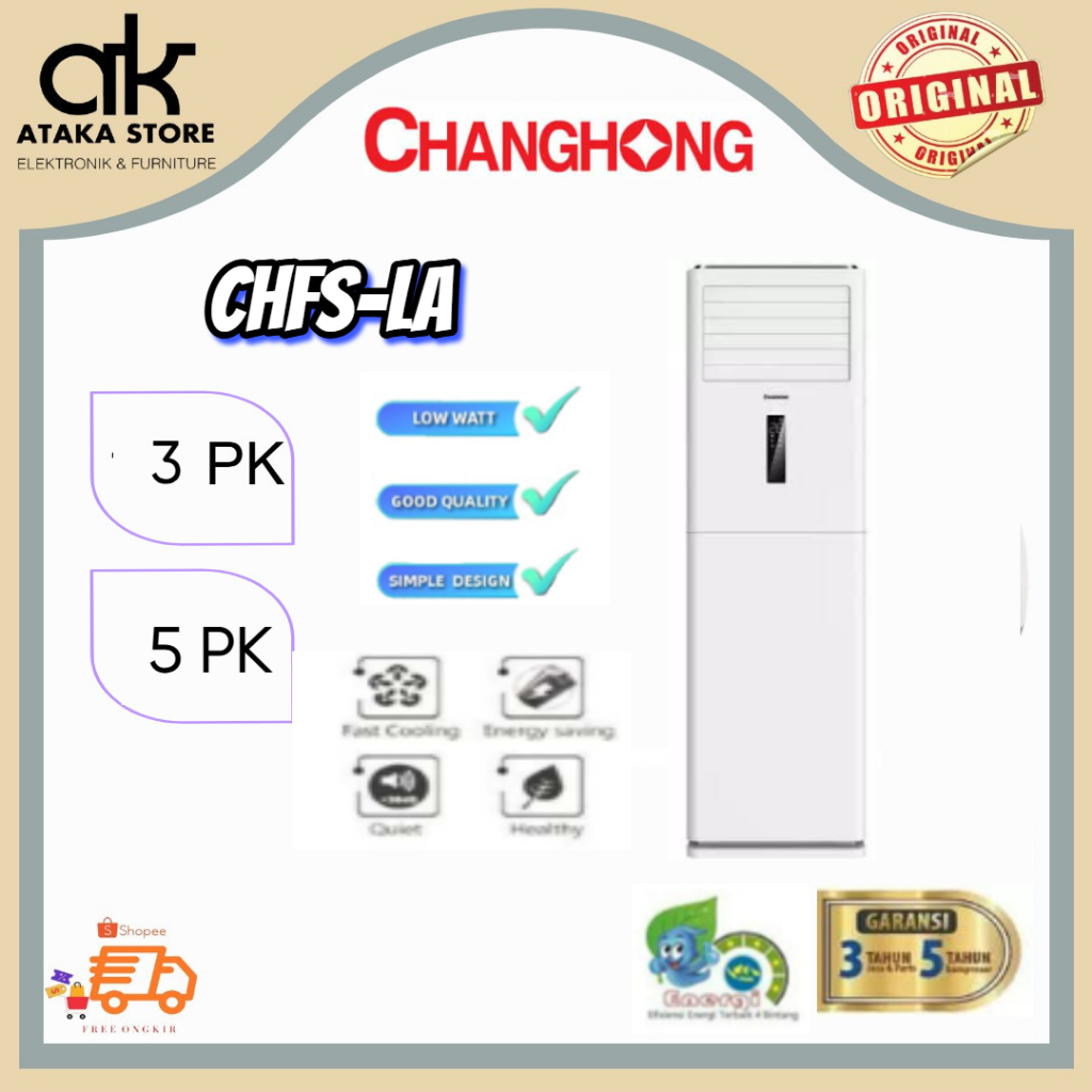 AC CHANGHONG FLOOR STANDING AC Split Follow Standing Cabinet Machine 3PK - CHFS24LA / 5PK- CHFS48LA