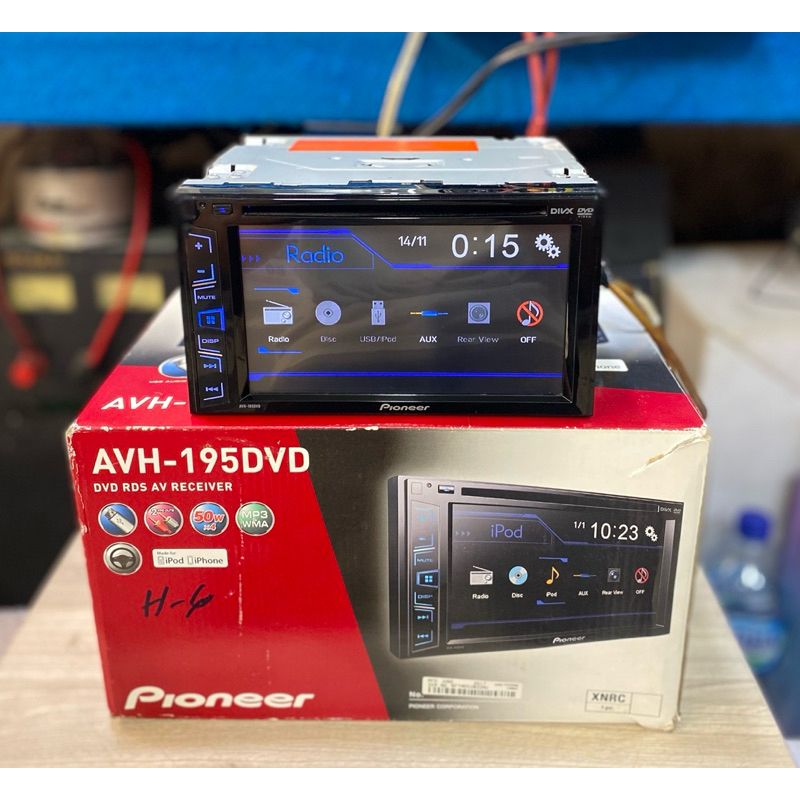 Head Unit Double Din Pioneer AVH-195DVD