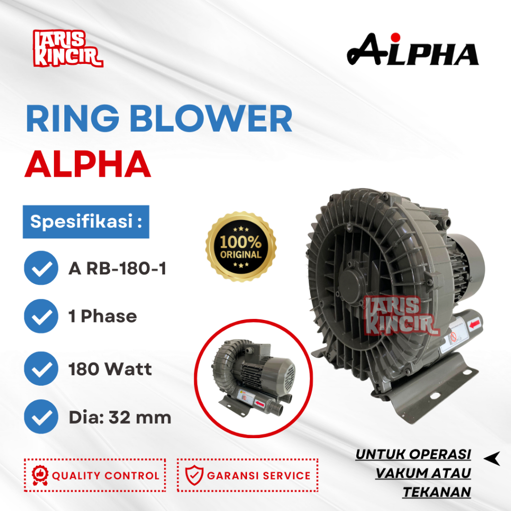 Ring Blower ALPHA A RB-180 - 1 Phase 180 Watt 220 Volt