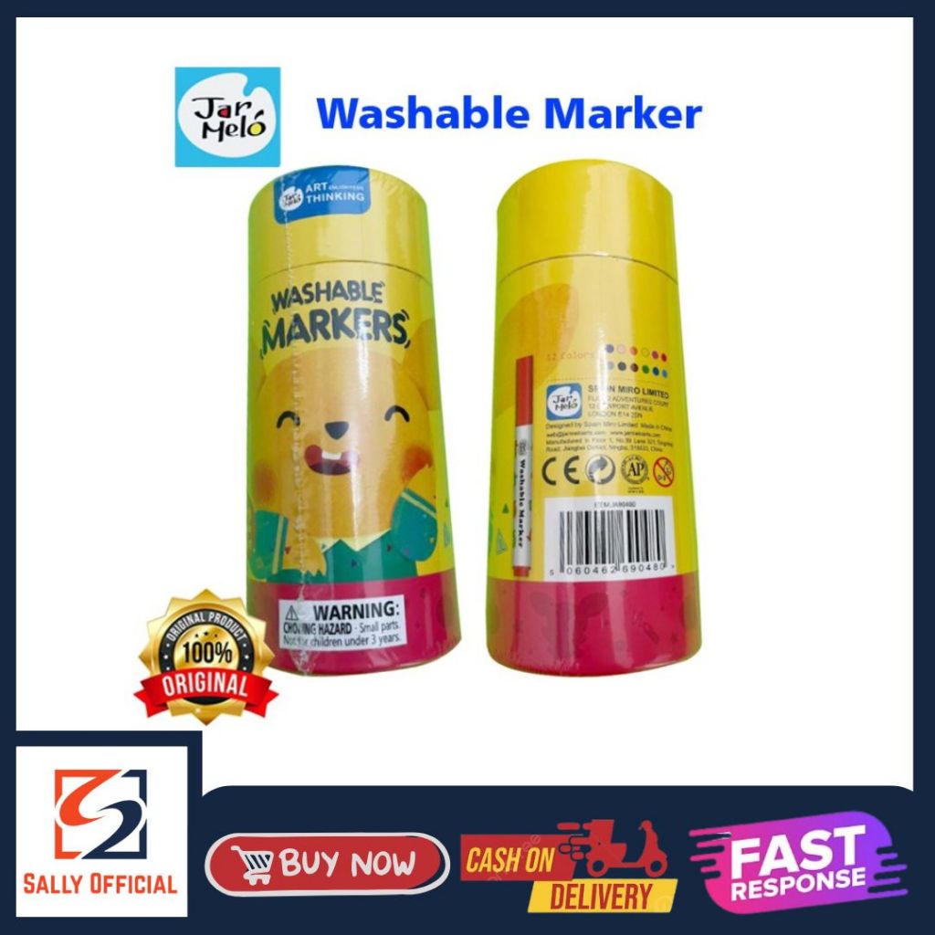 

Joan Miro Babyroo Washable MARKER 12 color spidol warna spidol anak keren