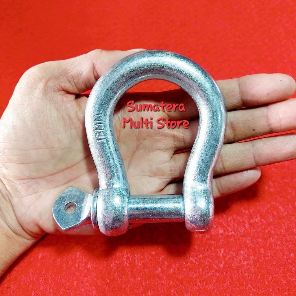 Shackle Omega 16 mm - Segel Anting Tarikan Alat Berat / Mobil - Hook Sekel