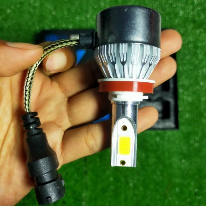led c6 dus hitam h11