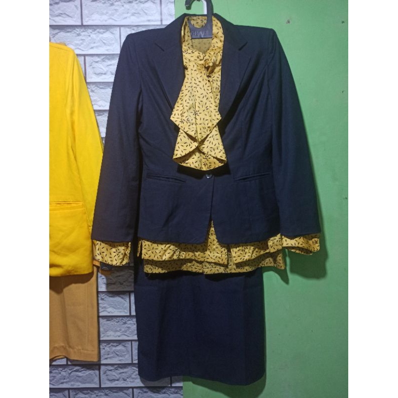 Seragam Bank Mandiri CS 3in1 Setelan Jas Inner Rok Preloved