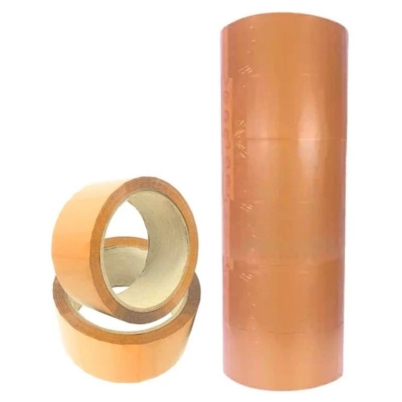 

RB Lakban bening dan coklat 45mm x 90yard paket 1 slop isi 6 pcs