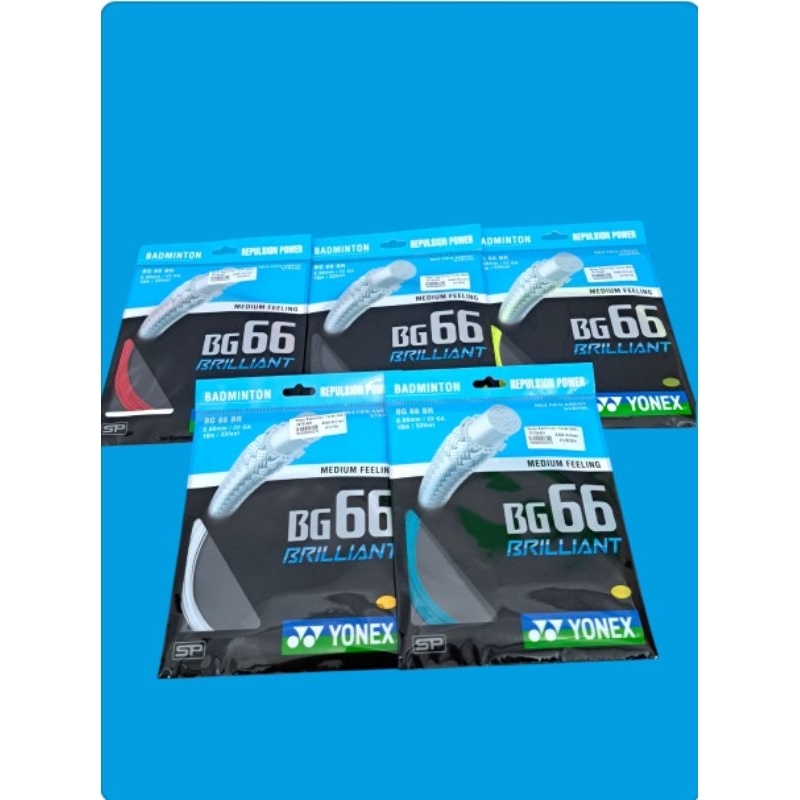 Senar Badminton / Tali Raket / Tali Badminton Yonex BG 66 Brilliant ORIGINAL (SP) SUNRISE PRODUCT