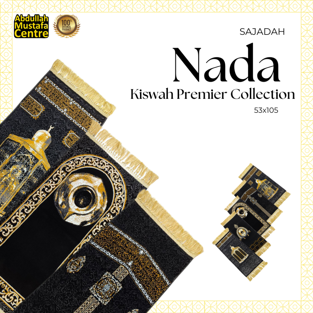 Sajadah exclusive Nada kiswa/ sajadah hajar aswad / sajadah saudi/ sajadah MIDI 50 x 110