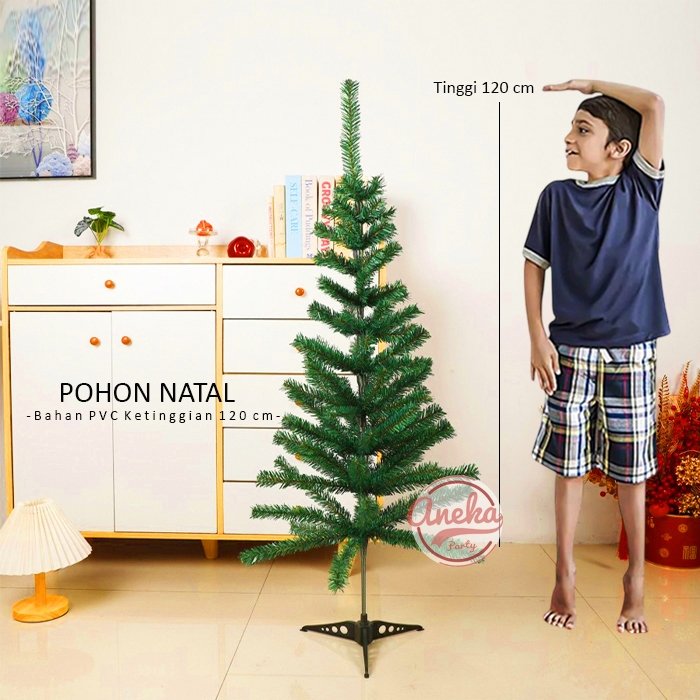 Pohon Natal PVC 120 cm / Pohon Natal Christmas Tree Tinggi 120 cm / Ornamen Hiasan Pohon Natal PVC T