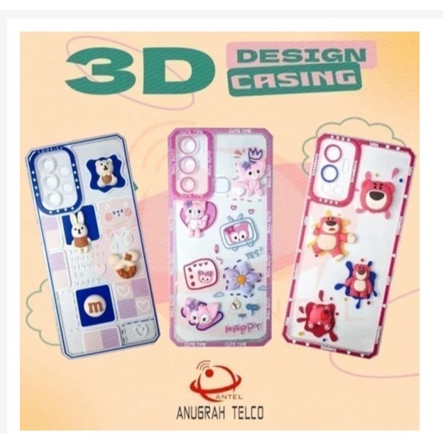 [ Xiaomi Redmi 10 / Redmi 10A / Redmi 10C / Redmi 9C ] Soft Case Corak 3D Boneka Timbul