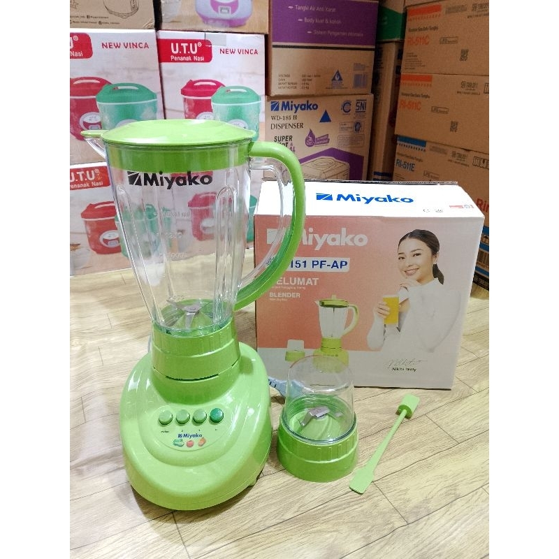 MIYAKO BLENDER BL-151 PF-AP  1,5 LITER , BLENDER MIYAKO JUMBO WARNA HIJAU,  BLENDER JUALAN MIYAKO BE