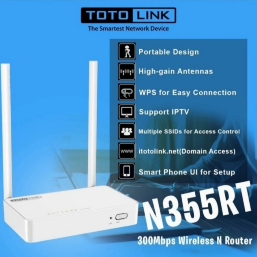 TOTOLINK N355RT wireless N router 300Mbps | pengganti totolink N300RT - N300RT
