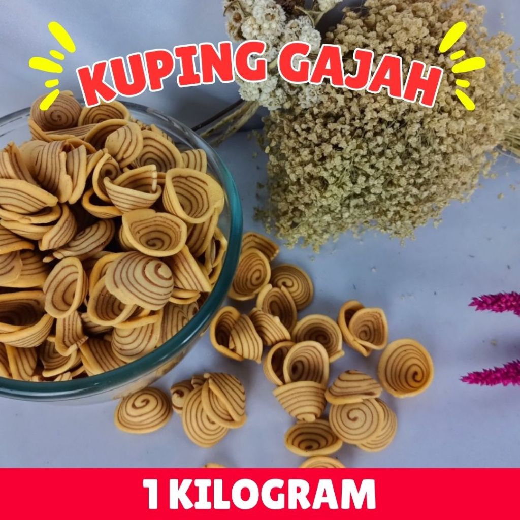 

[1 KG] Kue Kuping Gajah Contong Mini Cemilan Tradisional Grosir