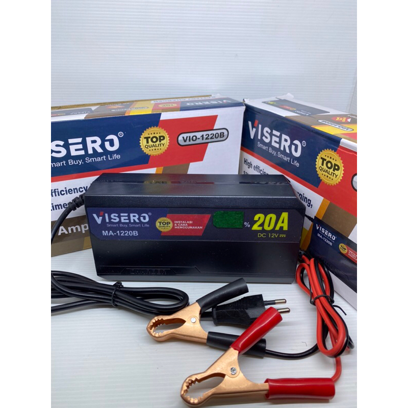 Charger aki visero 10A 20A 12V visero cassan accu cas aki visero digital