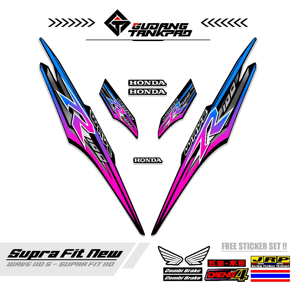 STRIPING MOTOR SUPRA FIT NEW 110 / MTF 6 / STRIPING SUPRA FIT S / STRIPING HONDA SUPRA FIT / STIKER 