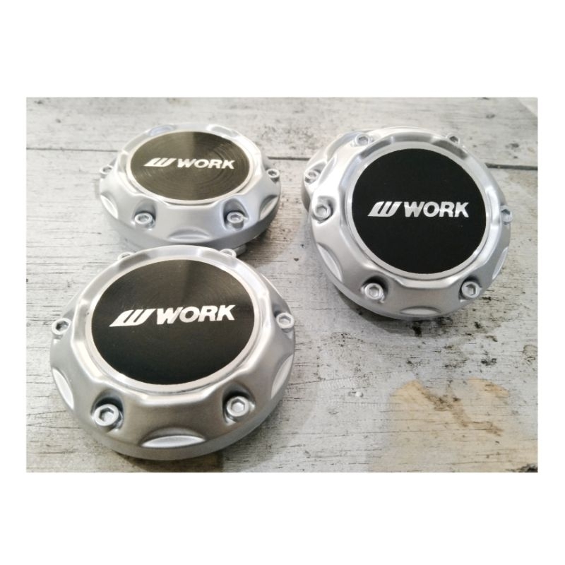 Dop Center Velg Work Meister Variasi Cembung Kaiso Silver 6,5cm Atau Tutup As Roda Ban Mobil