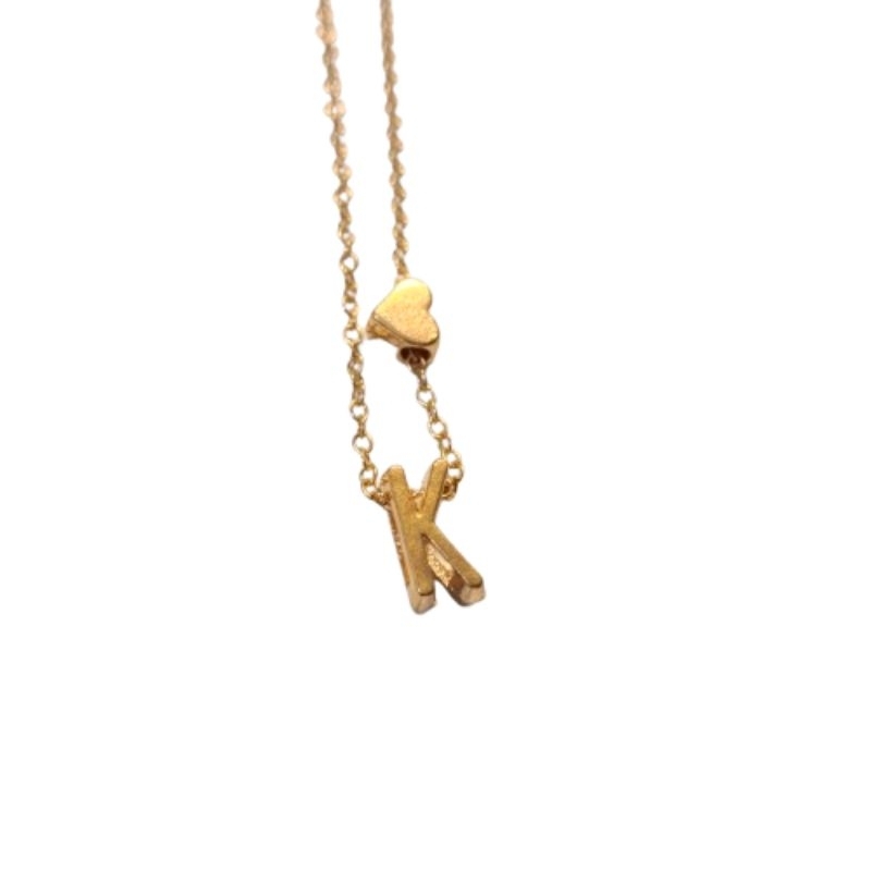 KALUNG LIONTIN HURUF K GOLD