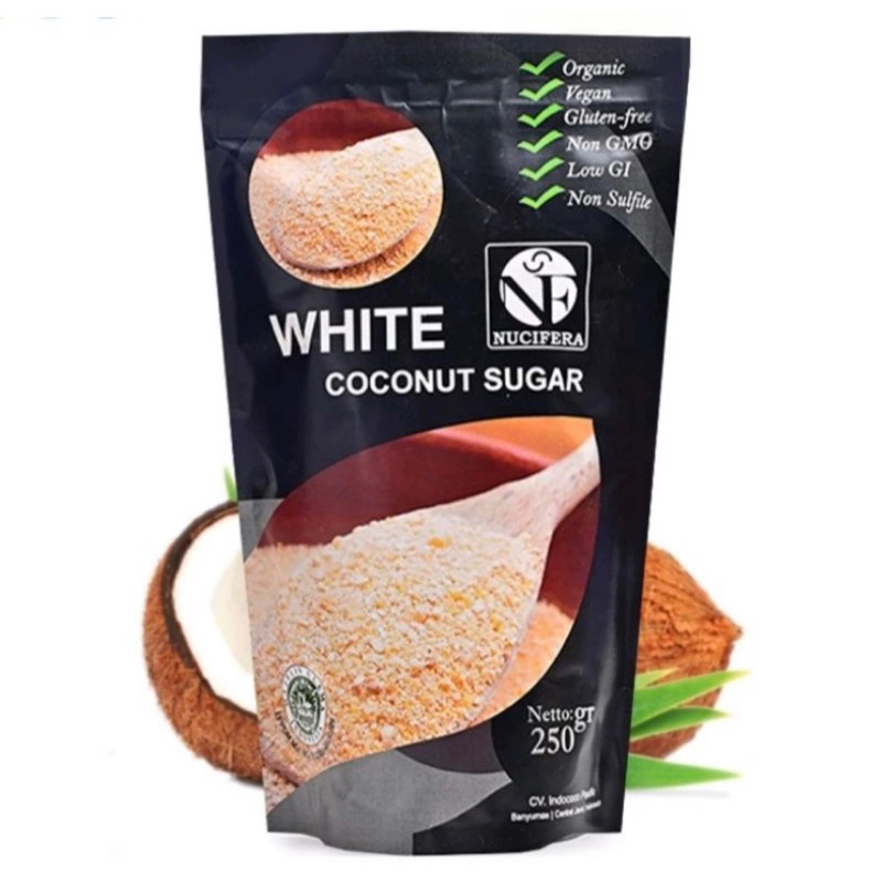 

Nucifera White Coconut Sugar 250gr Gula Kelapa Organik