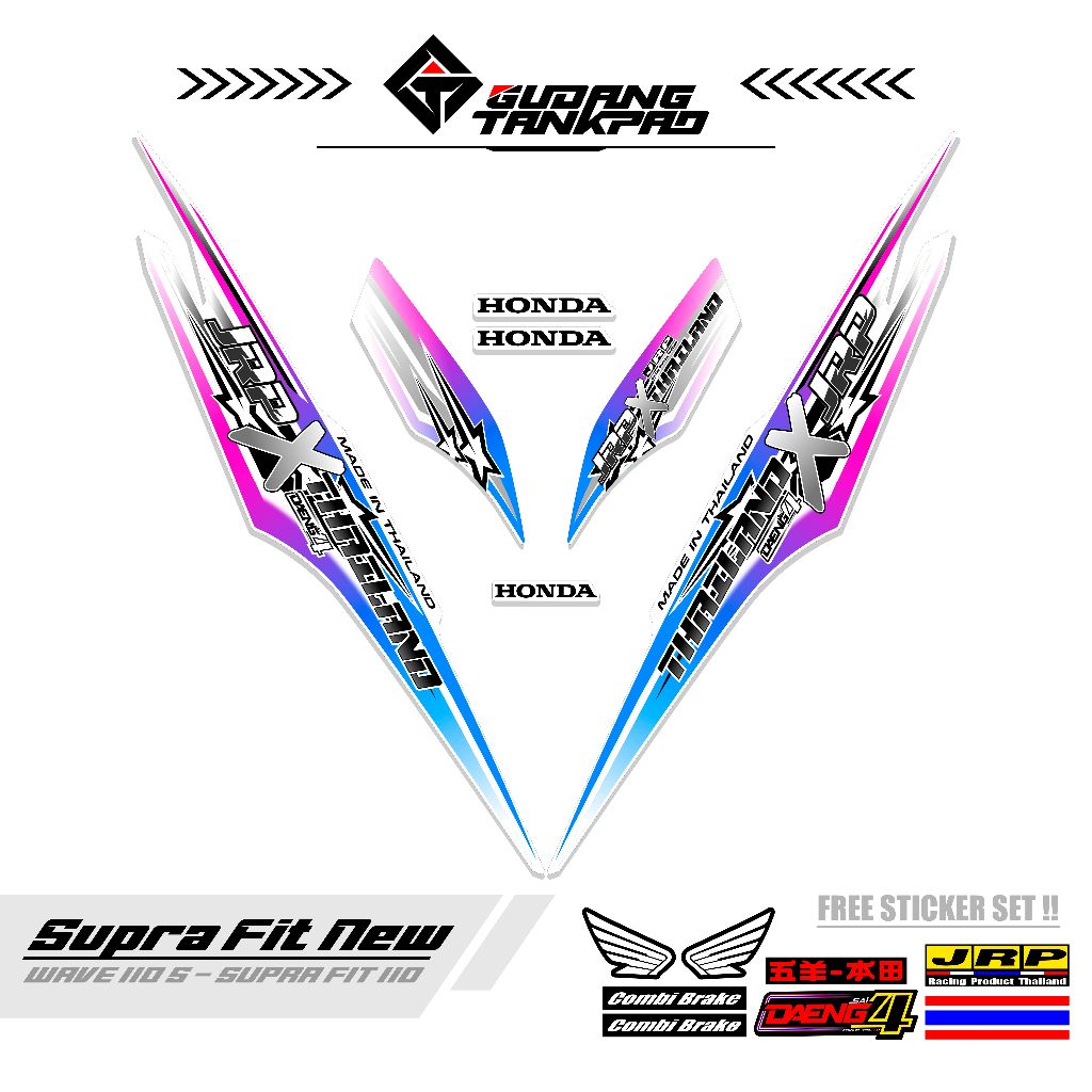 STRIPING MOTOR SUPRA FIT NEW 110 / MTF 16 / STRIPING SUPRA FIT S / STRIPING HONDA SUPRA FIT / STIKER